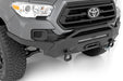 Rough Country 10723 Front Bumper High Clearance Hybrid with 12000 Lb Pro Series Winch Synthetic Rope and 20 LED Light Bar 16-22 Toyota Tacoma Rough Country - Truck Part Superstore