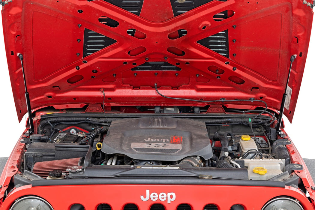 Rough Country 10643 Hydraulic Hood Assist 07-18 Jeep Wrangler JK Rough Country - Truck Part Superstore