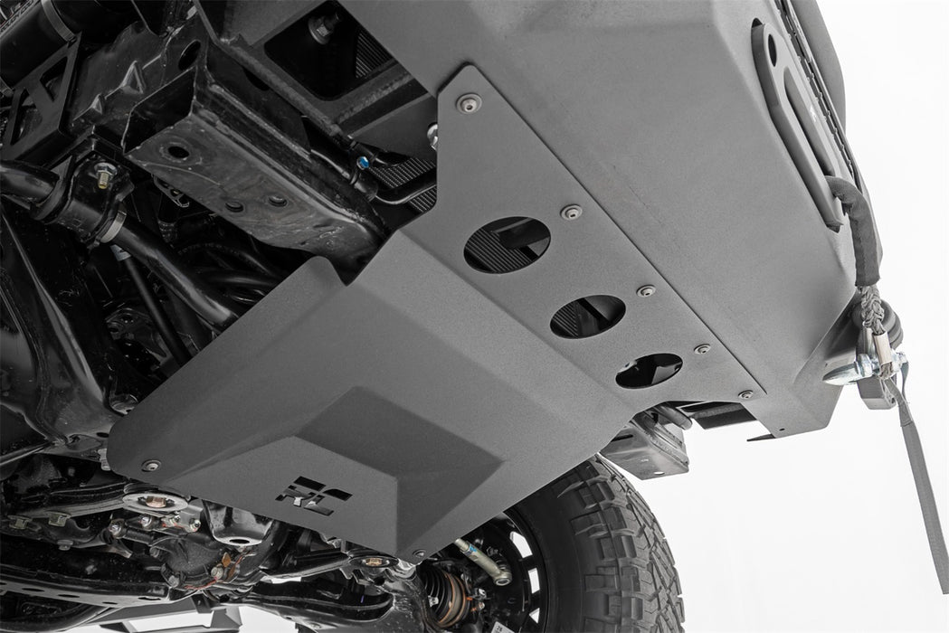 Rough Country 10728 Front Bumper Hybrid with 9500 Lb Pro Series Winch Synthetic Rope and 20 Inch DRL LED Light Bar 16-22 Toyota Tacoma Rough Country - Truck Part Superstore