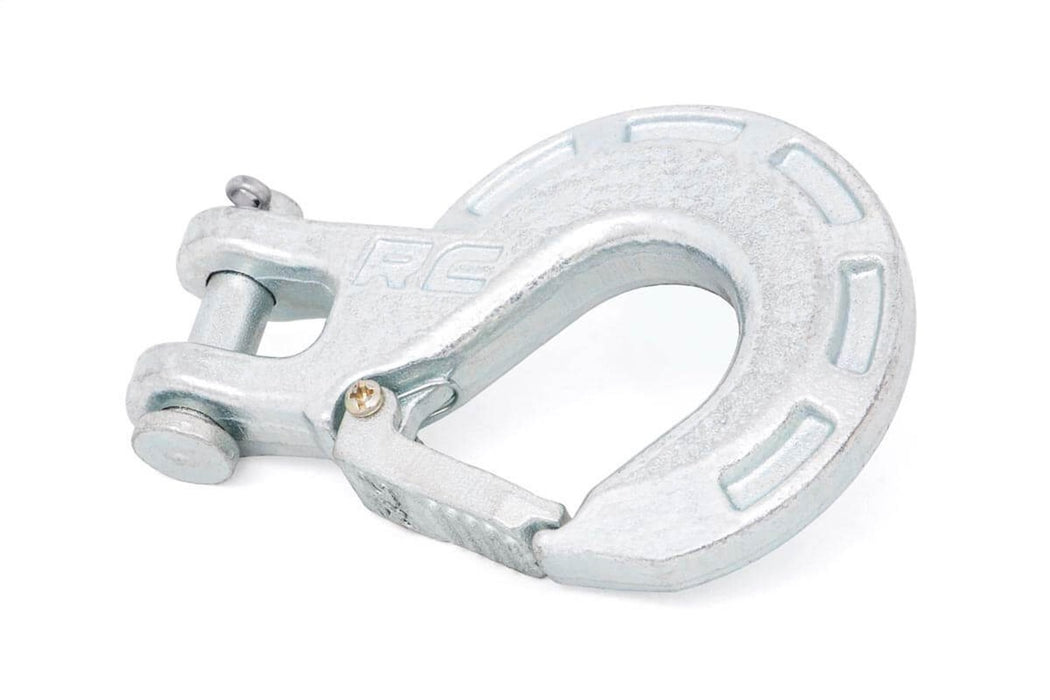 Rough Country RS127 Forged Clevis Hook Silver Fits 5/16 - 3/4 Inch D-Rings Fits 1 Inch Winch Ropes Rough Country - Truck Part Superstore