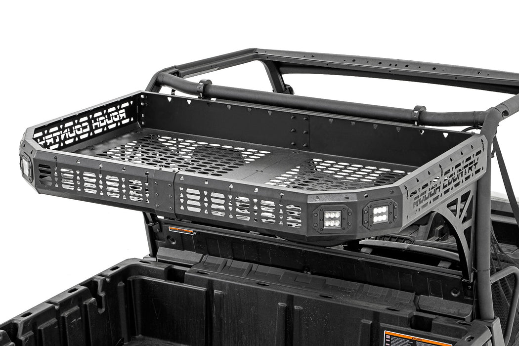 Rough Country 97027 Can-Am Rear Cargo Rack w/ Cube Lights (17-20 Defender) Rough Country - Truck Part Superstore