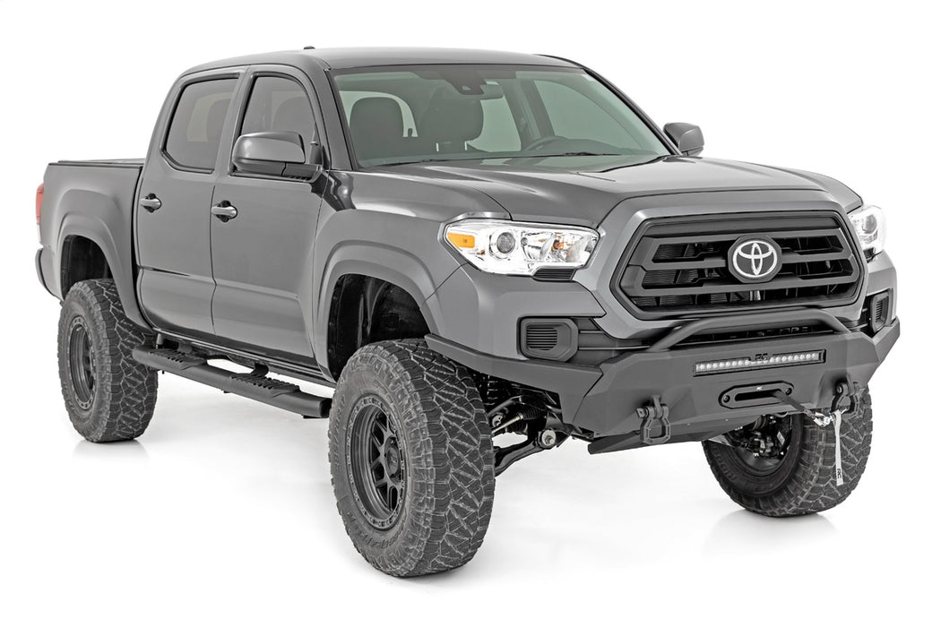 Rough Country 21008 Oval Nerf Step 4.5 Inch Double Cab Black 05-22 Toyota Tacoma 2WD/4WD Rough Country - Truck Part Superstore