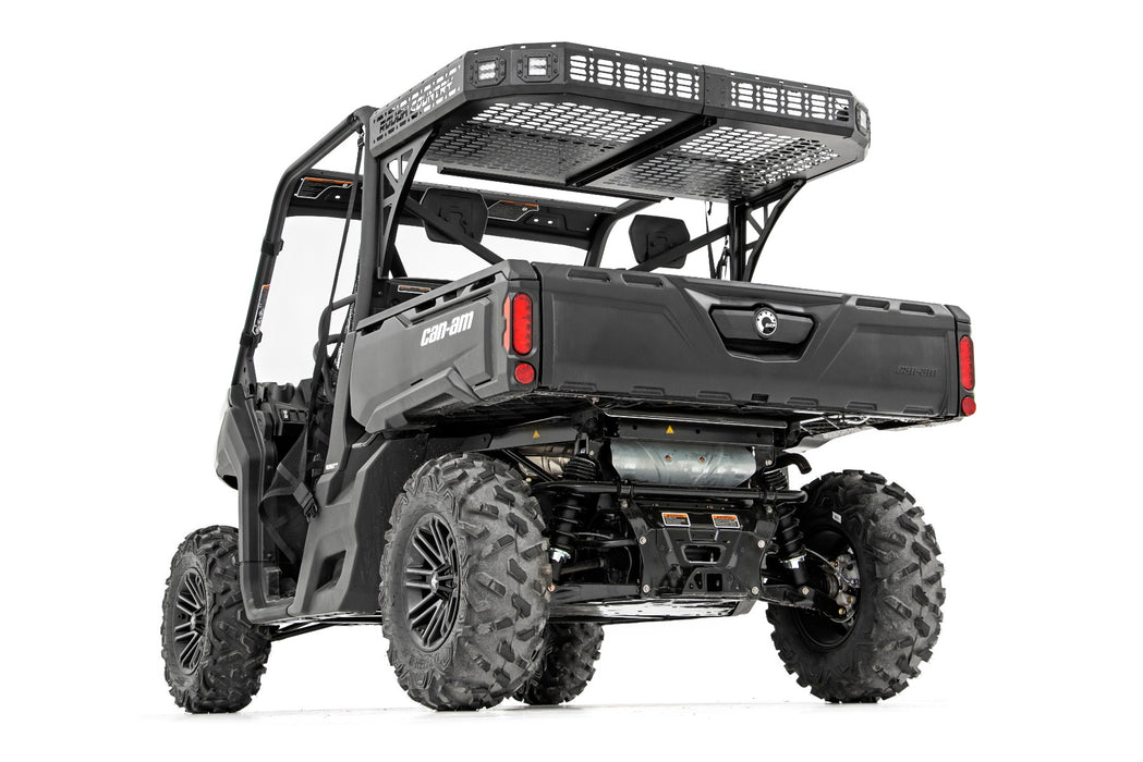 Rough Country 97027 Can-Am Rear Cargo Rack w/ Cube Lights (17-20 Defender) Rough Country - Truck Part Superstore