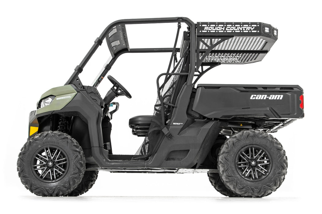 Rough Country 97027 Can-Am Rear Cargo Rack w/ Cube Lights (17-20 Defender) Rough Country - Truck Part Superstore