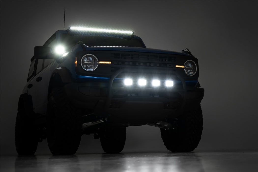 Rough Country 71041 LED Light Upper Windshield 40 Inch Black Single Row 21-22 Ford Bronco Rough Country - Truck Part Superstore