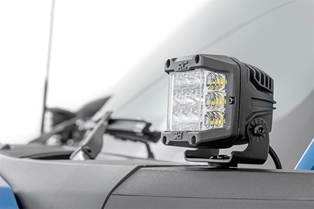 Rough Country 71046 LED Light Ditch Mount 2 Inch Black Series Pair Flood Pattern 21-22 Ford Bronco Rough Country - Truck Part Superstore