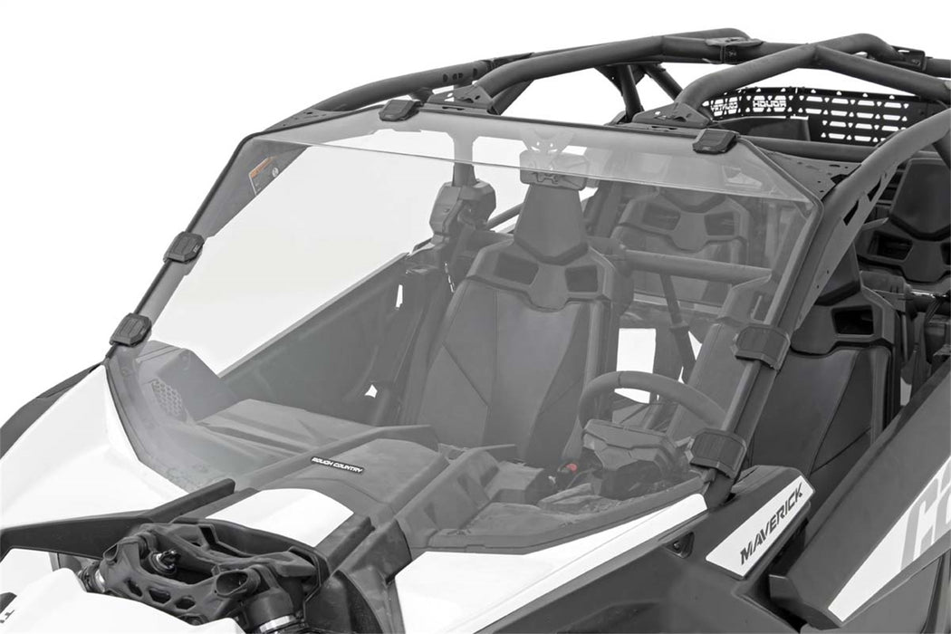 Rough Country 98172030 Can-Am Scratch Resistant Full Windshield 17-20 Maverick X3 Rough Country - Truck Part Superstore