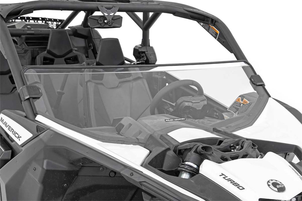 Rough Country 98172031 Can-Am Scratch Resistant Half Windshield 17-20 Maverick X3 Rough Country - Truck Part Superstore