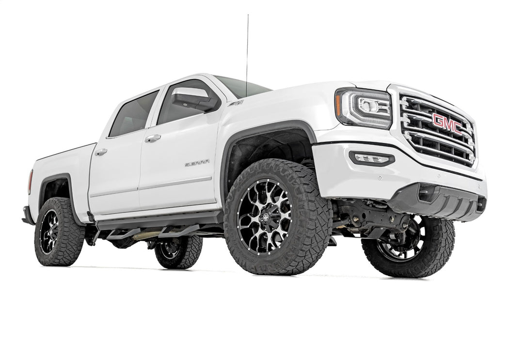 Rough Country 11009A SRX2 Adjustable Aluminum Step Crew Cab 07-18 Chevy/GMC 1500/2500HD/3500HD Rough Country - Truck Part Superstore