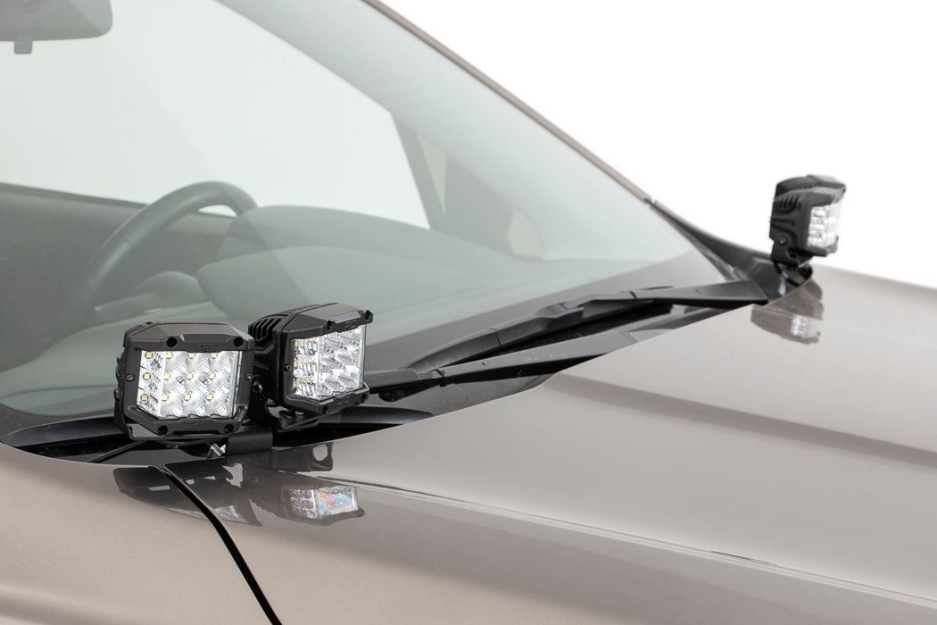 Rough Country 70870 Subaru 2-inch LED Lower Windshield Ditch Kit 14-18 Forester Spot and Flood Beam Rough Country - Truck Part Superstore