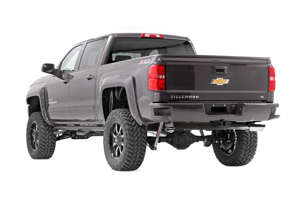 Rough Country F-C11611 Chevrolet Pocket Fender Flares Rivets 16-18 Silverado 1500-6.5 Foot/8 Foot Bed Rough Country - Truck Part Superstore