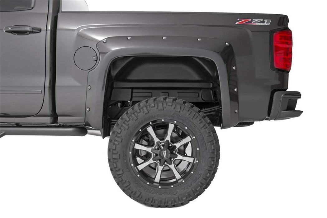 Rough Country F-C11611 Chevrolet Pocket Fender Flares Rivets 16-18 Silverado 1500-6.5 Foot/8 Foot Bed Rough Country - Truck Part Superstore