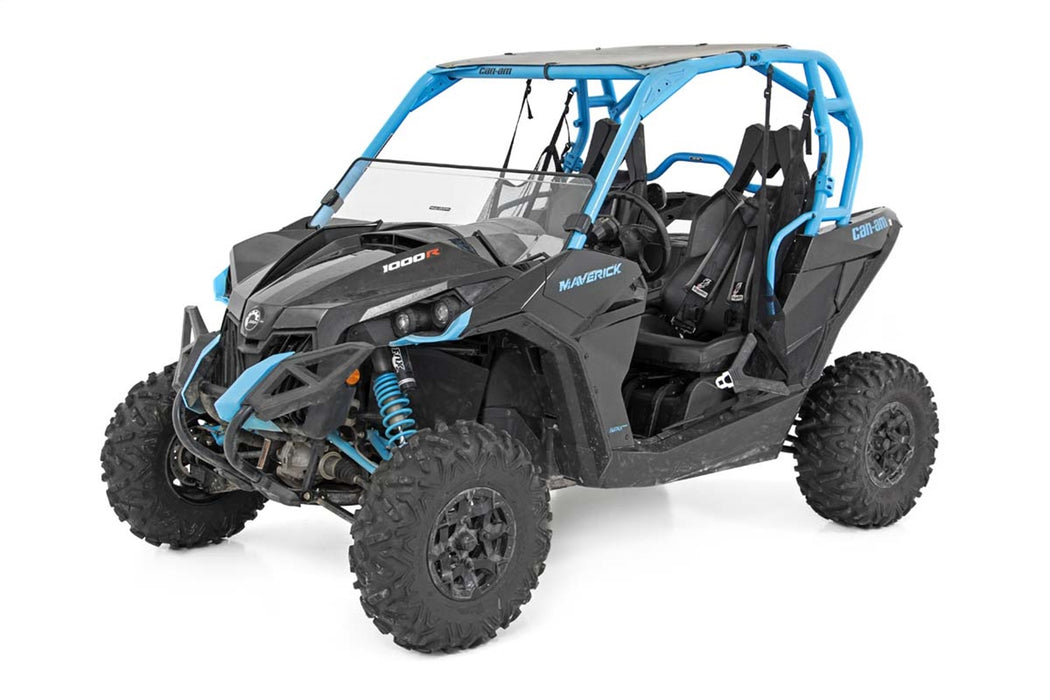 Rough Country 98131831A Half Windshield Scratch Resistant 14-18 Can-Am Maverick Max/15-17 Maverick Turbo Rough Country - Truck Part Superstore