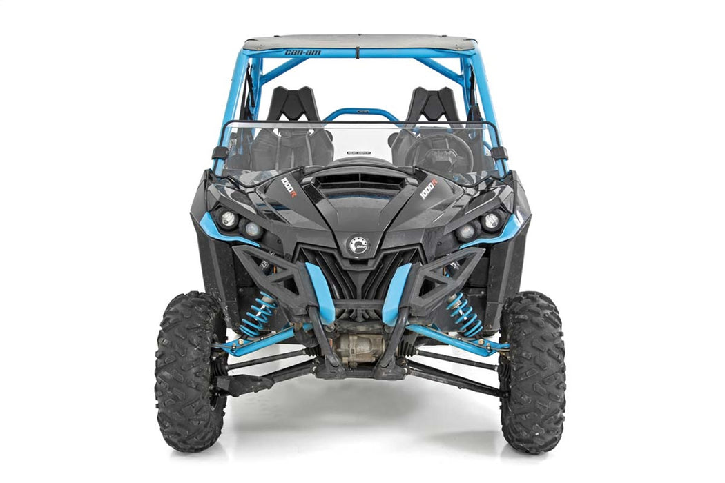 Rough Country 98131831A Half Windshield Scratch Resistant 14-18 Can-Am Maverick Max/15-17 Maverick Turbo Rough Country - Truck Part Superstore
