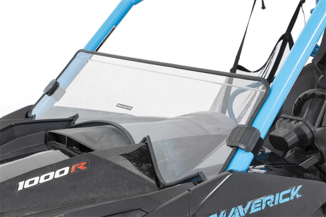 Rough Country 98131831A Half Windshield Scratch Resistant 14-18 Can-Am Maverick Max/15-17 Maverick Turbo Rough Country - Truck Part Superstore