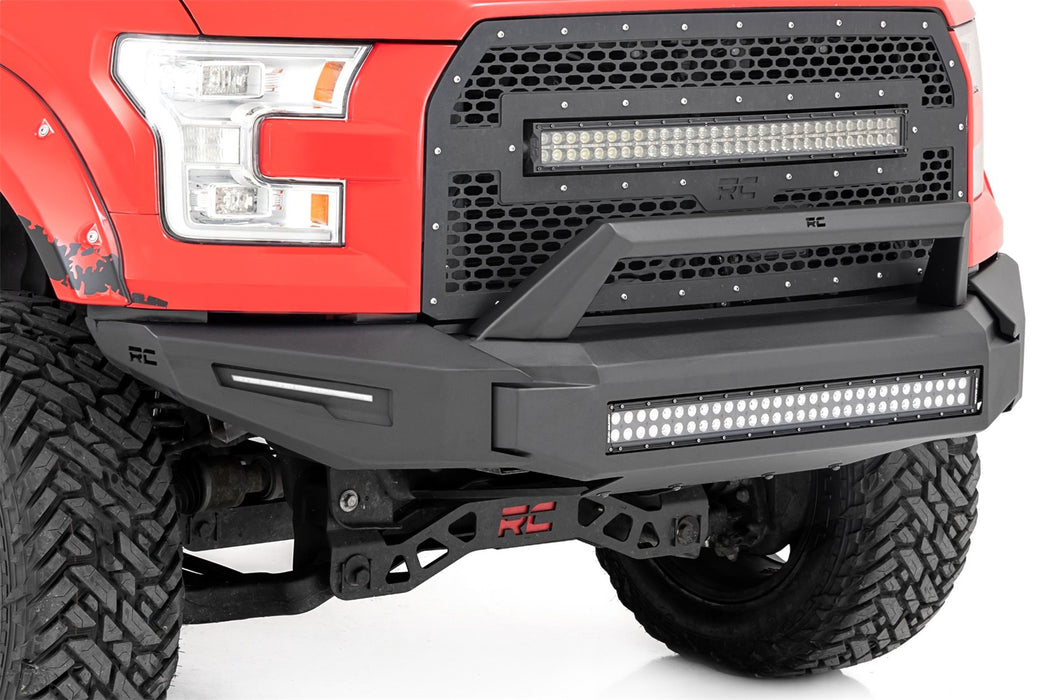 Rough Country 10950A Front Modular Bumper w/Skidplate and 30 Inch LED Light Bar 15-17 Ford F-150 2WD/4WD Rough Country - Truck Part Superstore