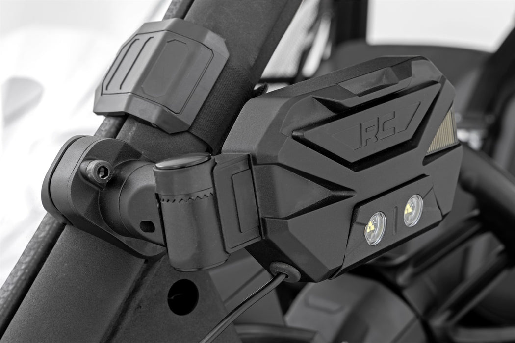 Rough Country 99201 UTV Aluminum Side Mirrors w/Turn Signal Pro-Fit Cages Universal Rough Country - Truck Part Superstore