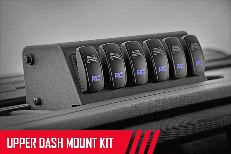 Rough Country 70963 MLC-6 Multiple Light Controller Upper Dash Mount Kit 18-20 Wrangler JL, 20 Gladiator JT Rough Country - Truck Part Superstore