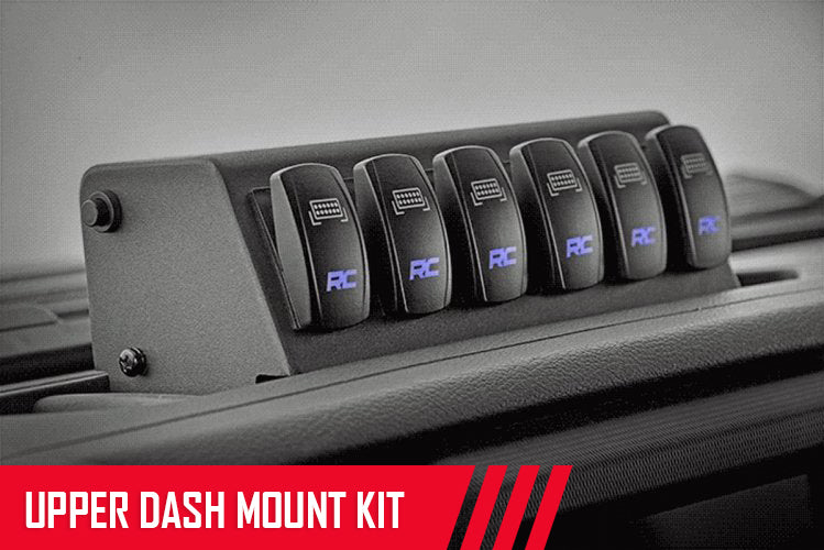 Rough Country 70963 MLC-6 Multiple Light Controller Upper Dash Mount Kit 18-20 Wrangler JL, 20 Gladiator JT Rough Country - Truck Part Superstore