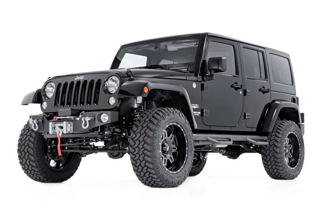 Rough Country 90764 Jeep Wheel to Wheel Nerf Steps 07-18 Wrangler JK 4 Door Rough Country - Truck Part Superstore
