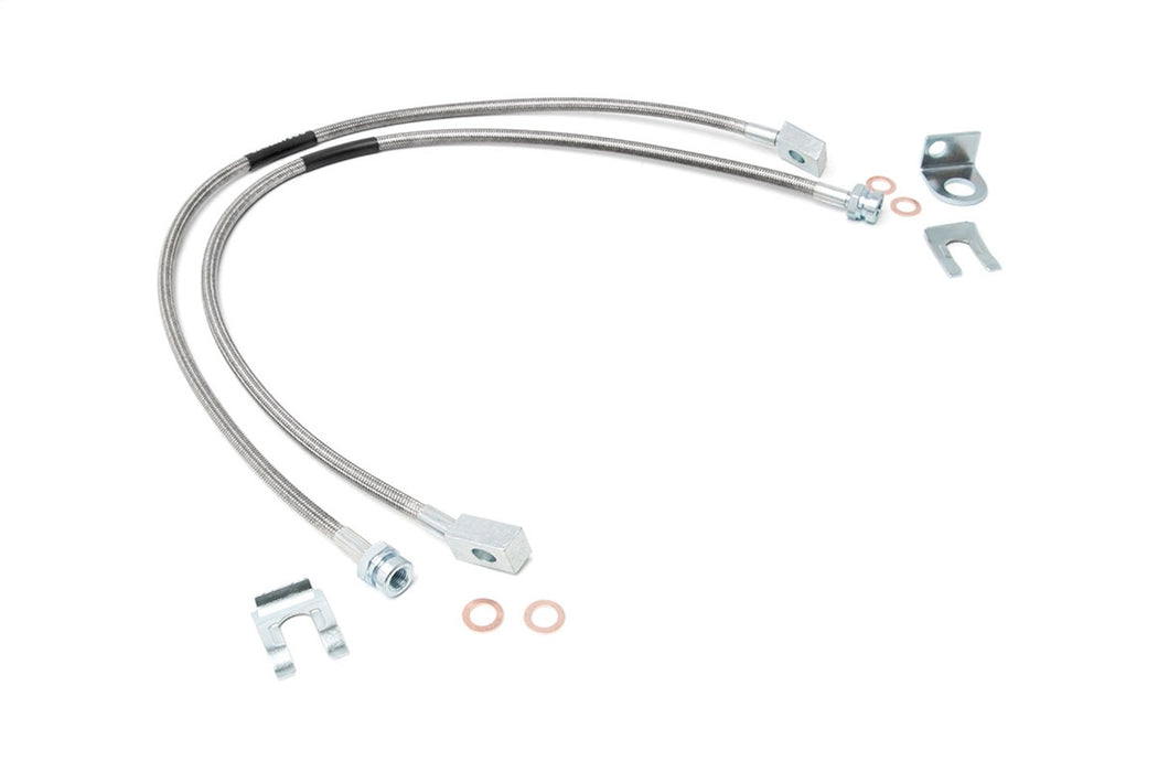 Rough Country 89702 Jeep Front Stainless Steel Brake Lines 4-6 Inch TJ/YJ/XJ Rough Country - Truck Part Superstore