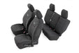 Rough Country 91004 Jeep Neoprene Seat Cover Front & Rear Combo Black 13-18 Wrangler JK Unlimited Rough Country - Truck Part Superstore