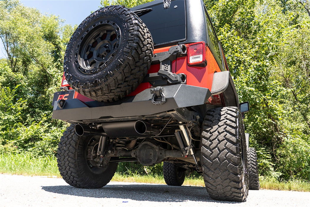 Rough Country 96002A Jeep Dual Outlet Performance Exhaust - Black 07-18 Wrangler JK Rough Country - Truck Part Superstore
