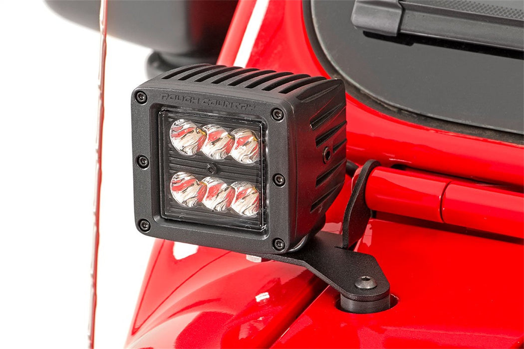 Rough Country 70052DRL Jeep JL/Gladiator 2 Inch LED Lower Windshield Kit Black Series w/White DRL For 18-Pres Wrangler JL/20-Pres Gladiator Rough Country - Truck Part Superstore