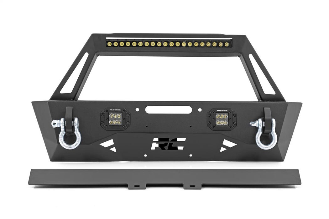 Rough Country 10597A Jeep Stubby Front Trail Bumper 18-20 Wrangler JL and 20-Present Gladiator JT Rough Country - Truck Part Superstore