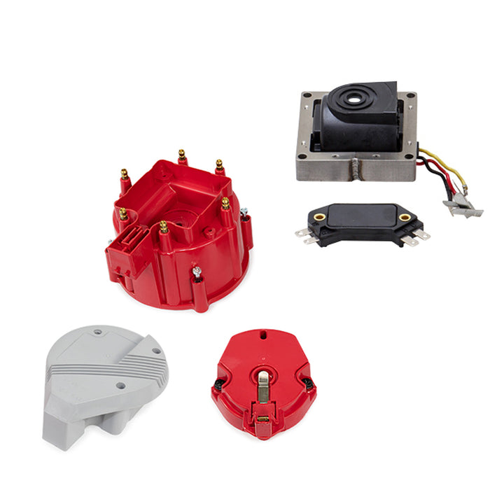 Top Street Performance JM6993GY HEI Distributor Super Cap Tune Up Kit; 6 Cylinder Male; Grey - Truck Part Superstore