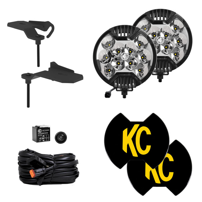 KC HiLiTES 97167 SlimLite LED - 2-Light System - Ditch Light Kit - for Jeep 392/Mojave - Truck Part Superstore