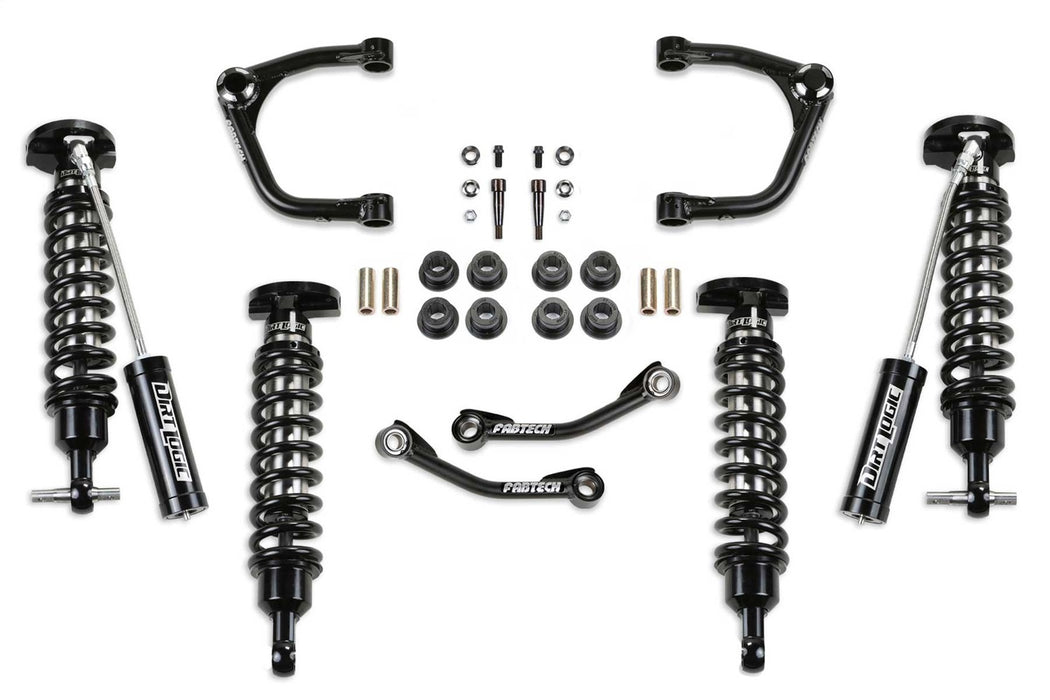 Fabtech K1188DL Uniball UCA Lift System w/Shocks; 3 in. Lift; w/Dirt Logic 2.5 Resi Front/Rear; - Truck Part Superstore