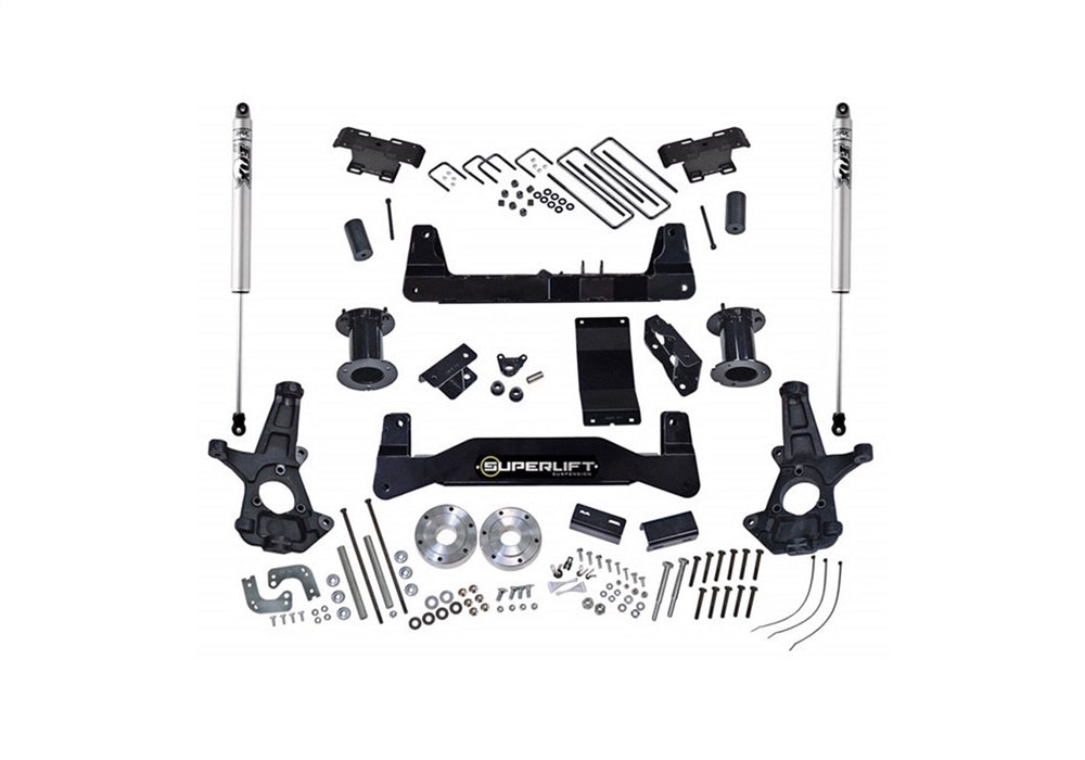 Superlift K160F 6.5in. Lift Kit w/FOX Shocks-14-16 Silv/Sierra 1500 4WD w/Cast Steel CntrlArms - Truck Part Superstore