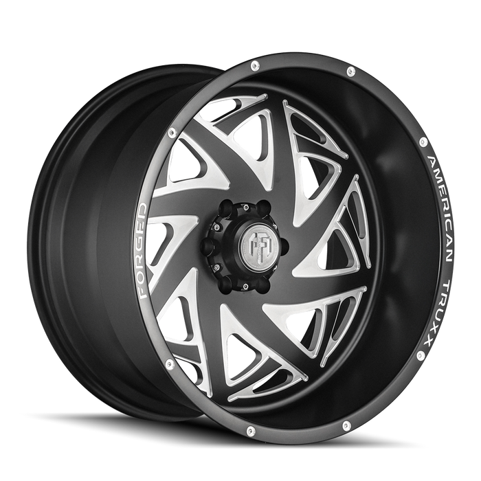 AMERICAN TRUXX FORGED ATF1910-24470-76M ATF1910-241494M KRONOS (ATF1910) MATTE BLACK/MILLED 24X14  8x170/-76mm 125.2mm - Truck Part Superstore