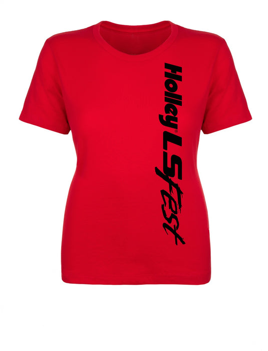 Holley 10215-2XHOL Ladies Holley LS Fest Crew Neck Tee; 2X-Large; Red; Short Sleeve; Crew-Neck; - Truck Part Superstore