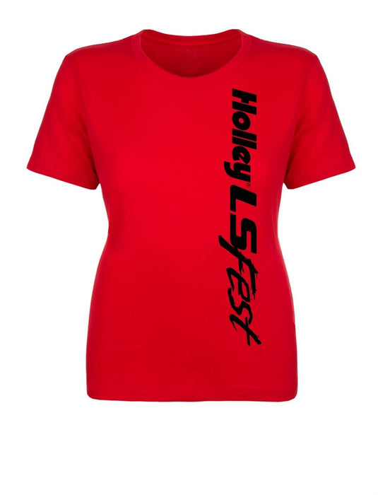 Holley 10215-2XHOL Ladies Holley LS Fest Crew Neck Tee; 2X-Large; Red; Short Sleeve; Crew-Neck; - Truck Part Superstore