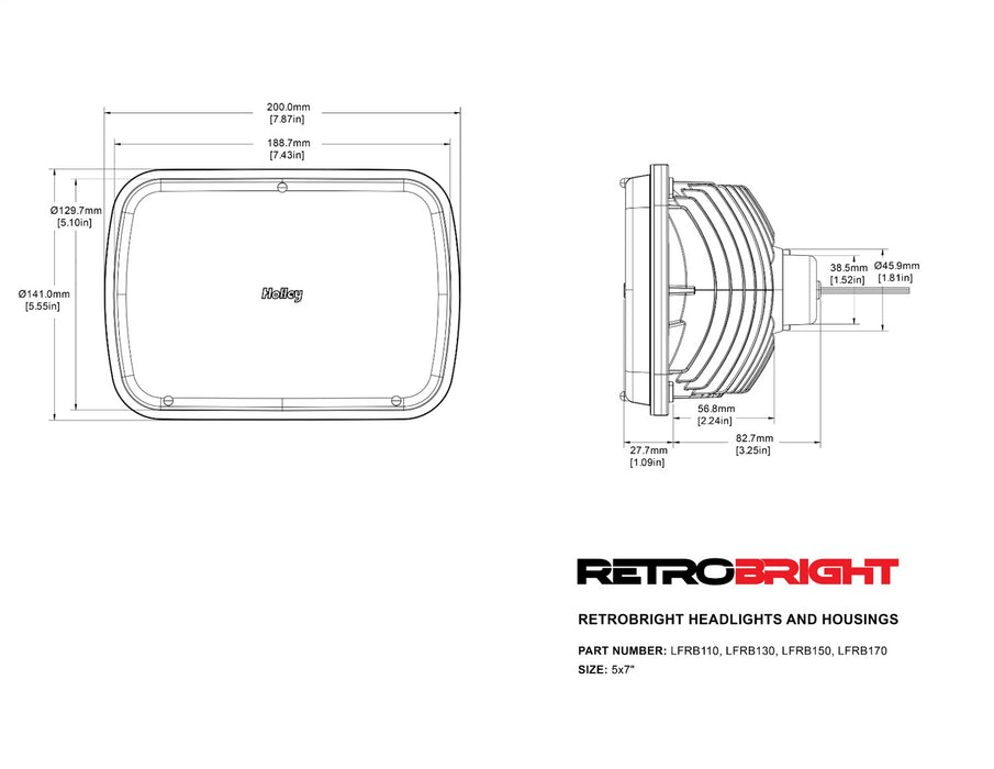 Holley LFRB130 Holley Retrobright LED Headlight - Truck Part Superstore