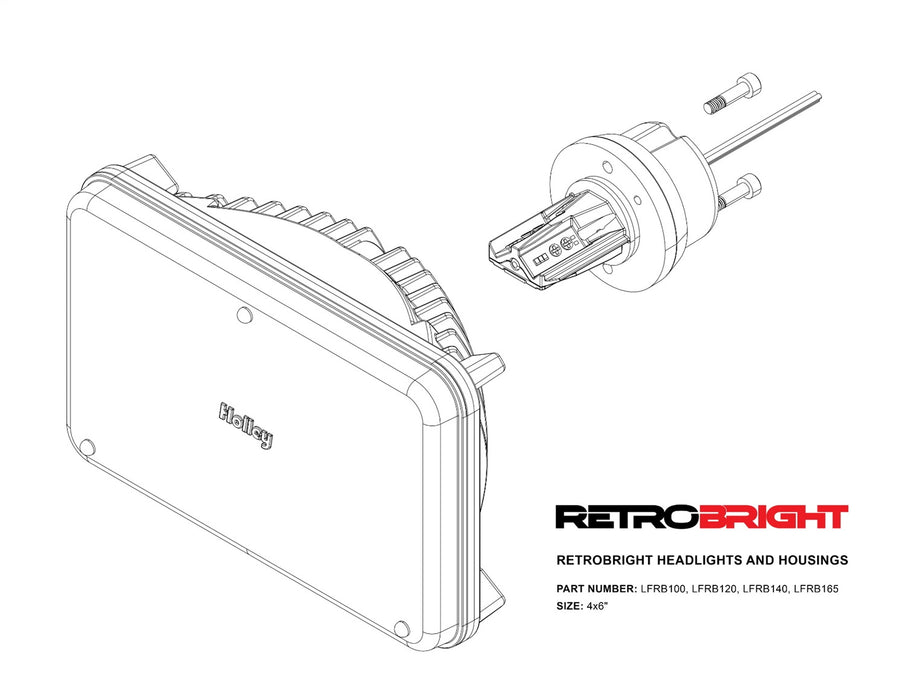 Holley LFRB140 Holley Retrobright LED Headlight - Truck Part Superstore