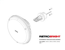 Holley LFRB115 Holley Retrobright LED Headlight - Truck Part Superstore