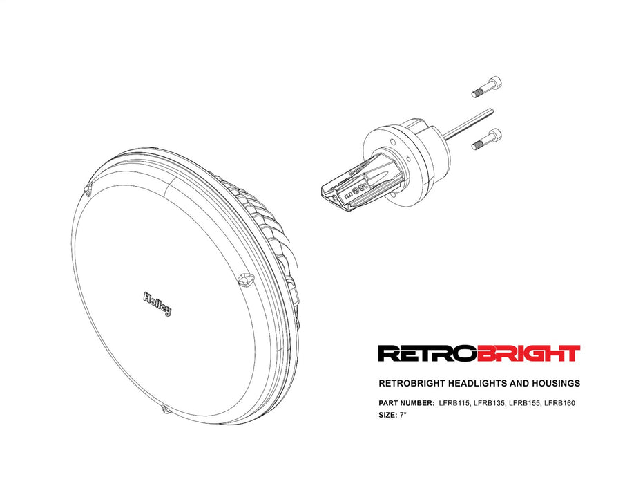 Holley LFRB115 Holley Retrobright LED Headlight - Truck Part Superstore