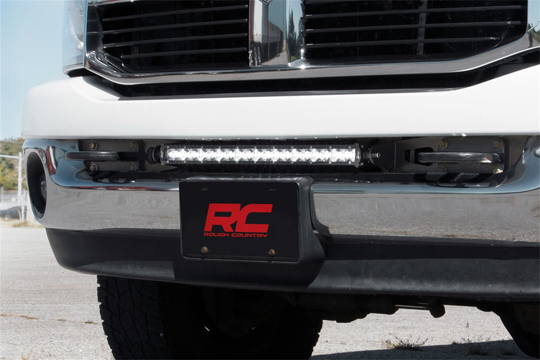 Rough Country 70568BLDRL Dodge Hidden Bumper Kit w/ 20-Inch LED Light Bar Black Series w/ White DRL 03-18 Ram 2500/3500 Rough Country - Truck Part Superstore