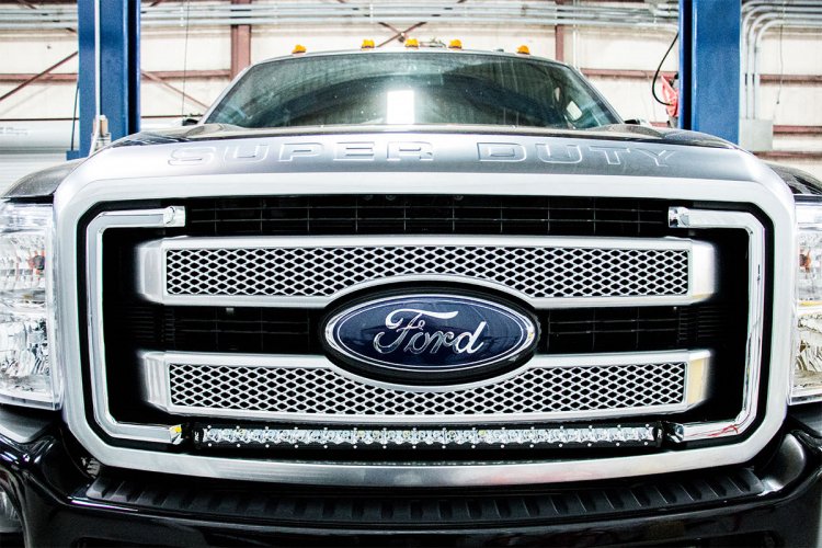 Rough Country 70530BLDRL Ford Super Duty 30-inch Black Series Cree LED Grille Kit w/Cool White DRL (Single) Rough Country - Truck Part Superstore