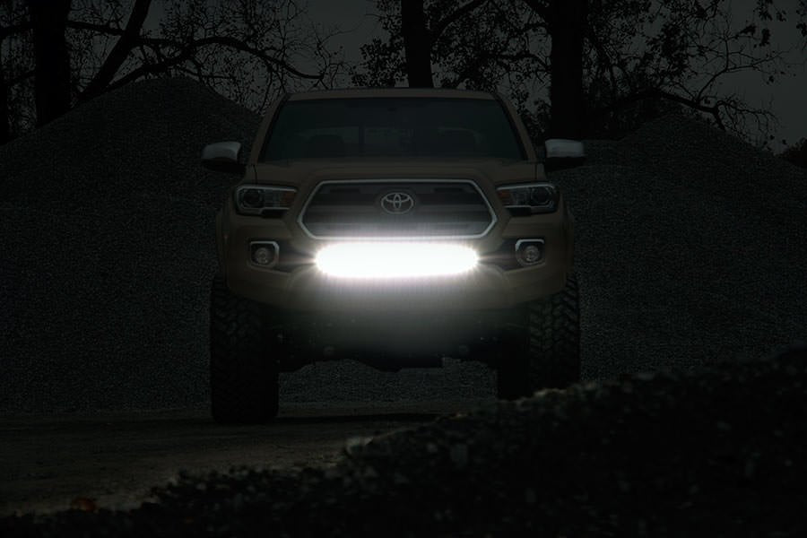 Rough Country 70619BLDRL Toyota 30 Inch Cree LED Bumper Kit Black Series w/ Cool White DRL (16-19 Tacoma) Rough Country - Truck Part Superstore