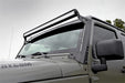 Rough Country 70504BL Jeep 50-Inch Straight LED Light Bar Upper Windshield Kit w/ 50 Inch Black Series LED Light 07-18 Wrangler JK Rough Country - Truck Part Superstore