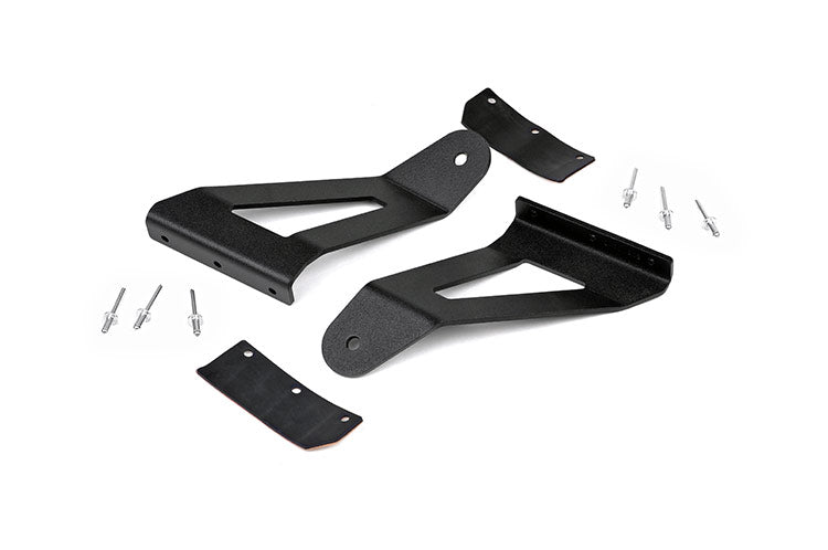 Rough Country 70075 Jeep 50-inch Single Row Black Series Curved LED Light Bar Upper Windshield Kit 84-01 Jeep XJ Cherokee Rough Country - Truck Part Superstore