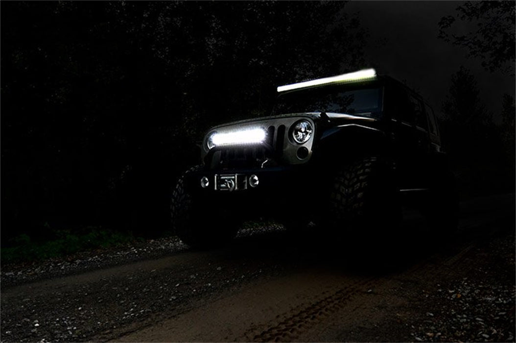 Rough Country 70920DA 20-inch Cree LED Light Bar Dual Row Chrome Series w/ Amber DRL Rough Country - Truck Part Superstore