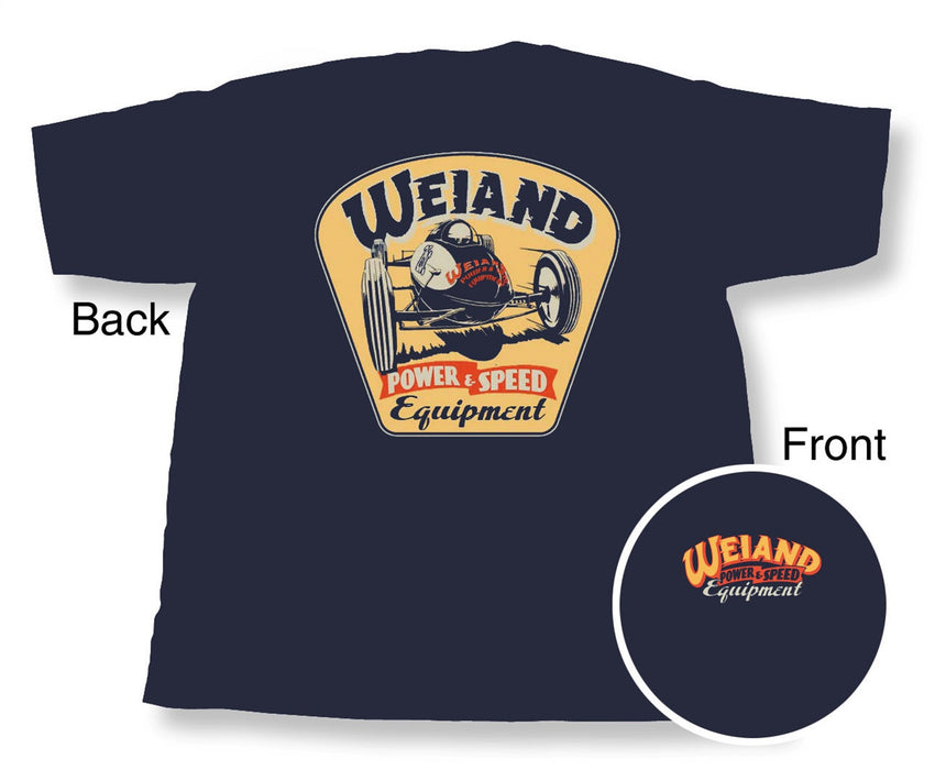 Weiand 10002-XXXLWND Weiand Retro T-Shirt; Weiand Retro Artwork; Navy Blue; Short Sleeve; XXX-Large; - Truck Part Superstore