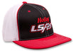 Holley 10166-LGHOL Holley LS Fest Flex-Fit Flat Bill Cap; Large; Red/White/Black; - Truck Part Superstore