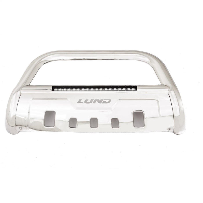 Lund 47021308 Bull Bar w/Light And Wiring; Stainless Steel; - Truck Part Superstore