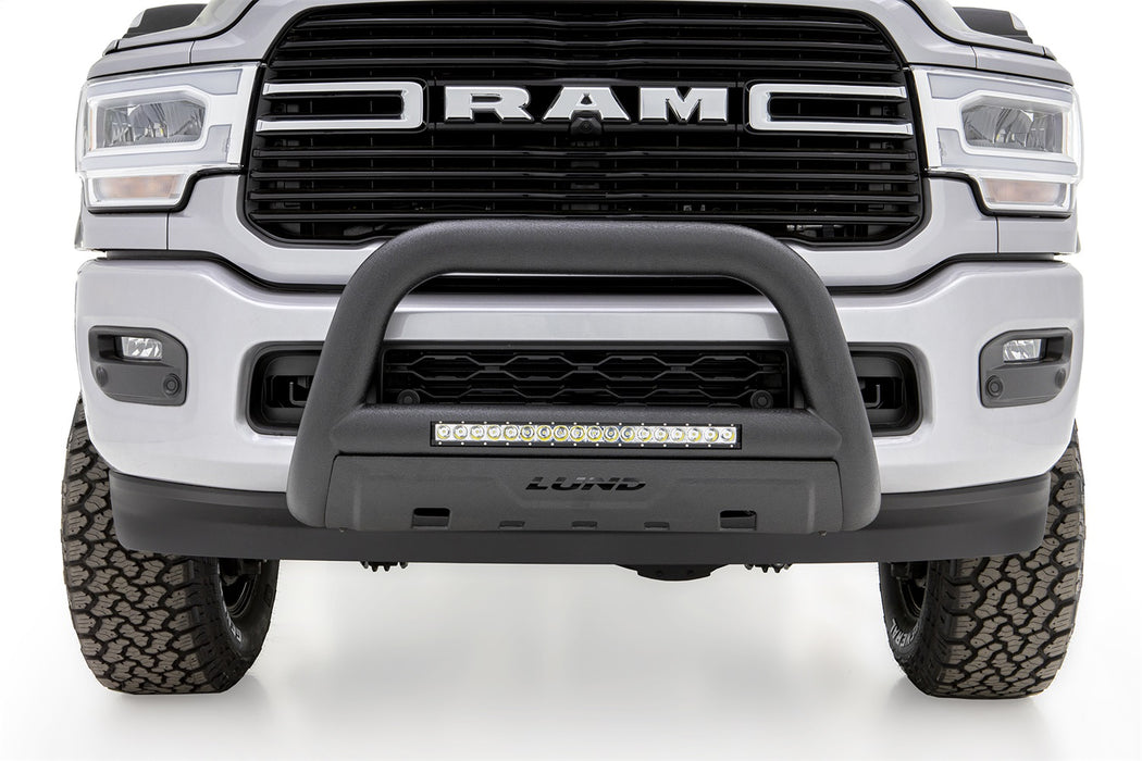 Lund 47121308 Bull Bar w/Light And Wiring; Black; - Truck Part Superstore